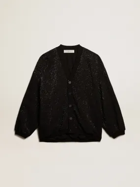 Men’s black sequined cardigan-jacket