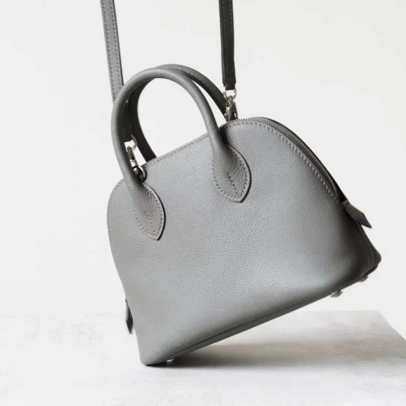 Mini Emma Luxurious Two-way Premium Italian Leather Bag | Handcrafted Full-grain Eve Calf Leather Shoulder Bag