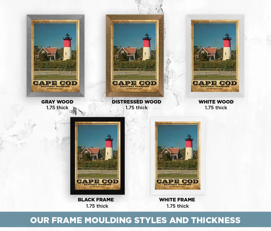 Nauset Light Vintage Travel Poster