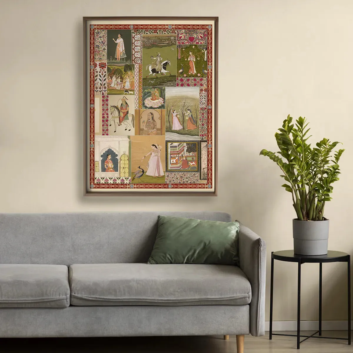 Netri Vintage Indian Painting Wall Art Frameless Digital Print Poster 36 x 48 inches