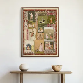 Netri Vintage Indian Painting Wall Art Frameless Digital Print Poster 36 x 48 inches