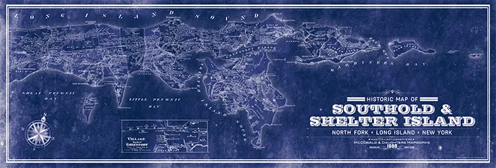 Northfork - Southold and Shelter Island Vintage Map