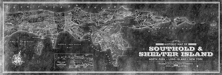 Northfork - Southold and Shelter Island Vintage Map