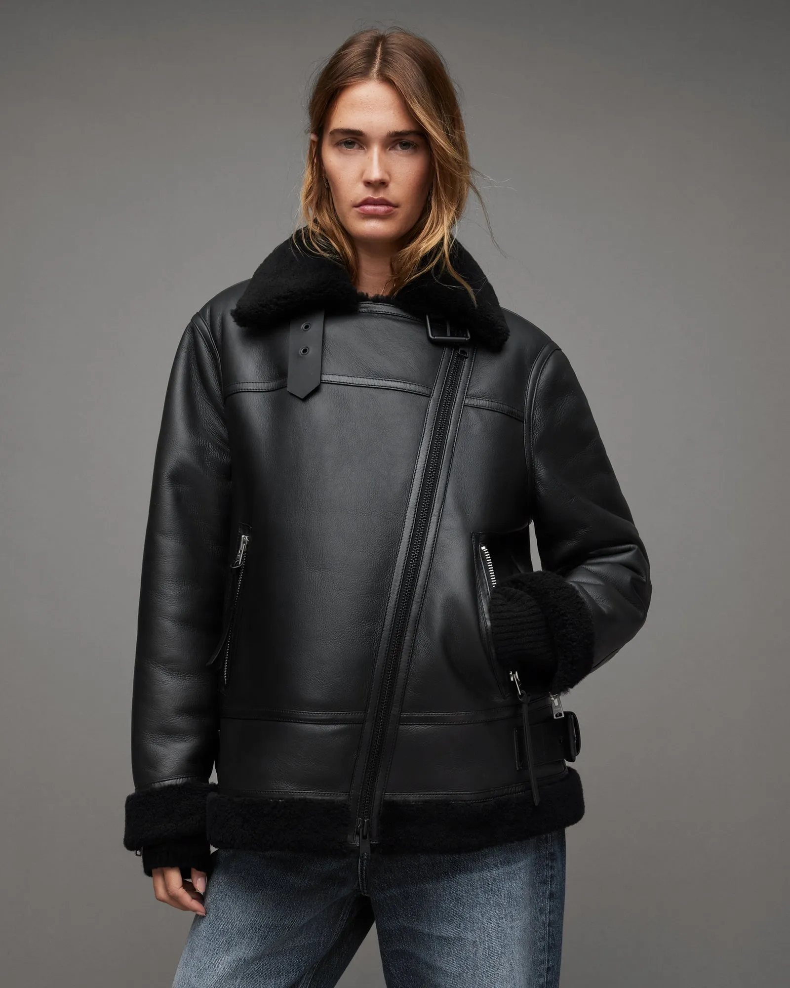 Sola Shearling Leather Jacket