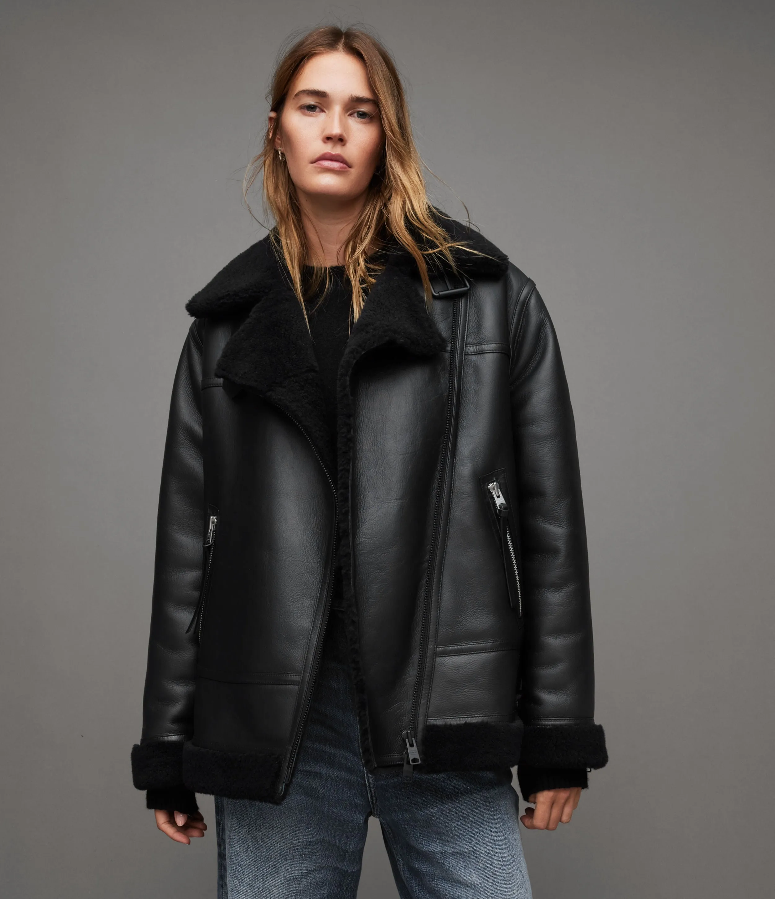 Sola Shearling Leather Jacket