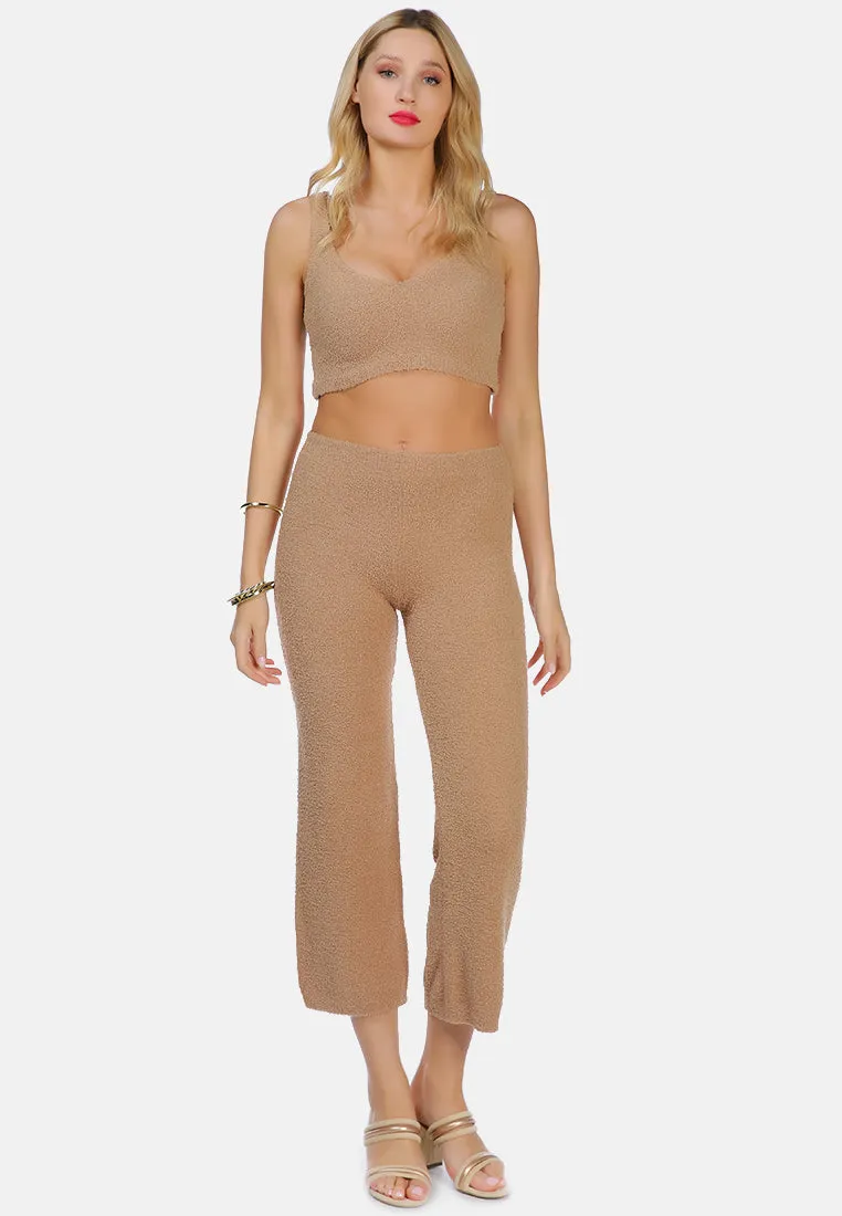 Solid Casual Wide Leg Trousers By Ruw