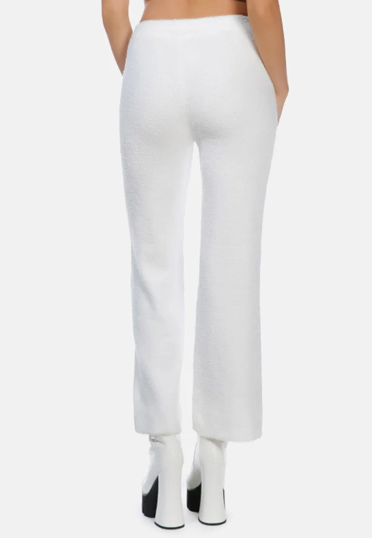 Solid Casual Wide Leg Trousers By Ruw