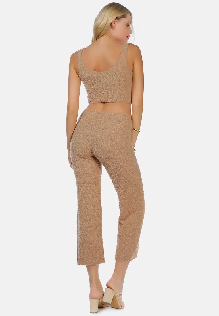Solid Casual Wide Leg Trousers By Ruw