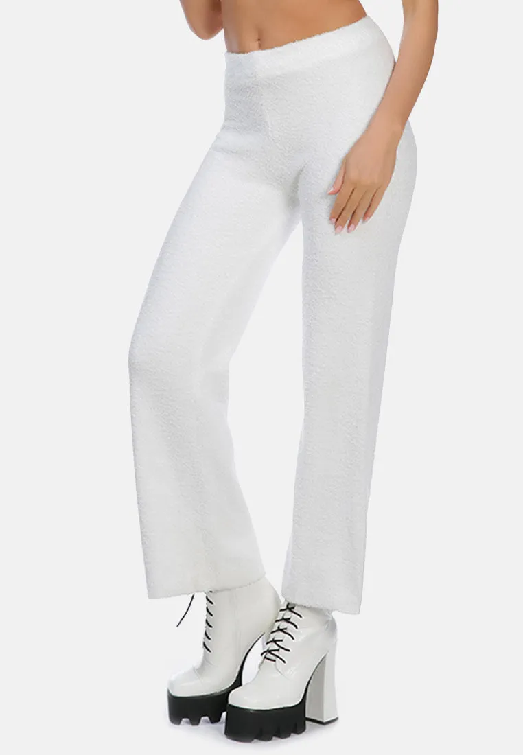 Solid Casual Wide Leg Trousers By Ruw