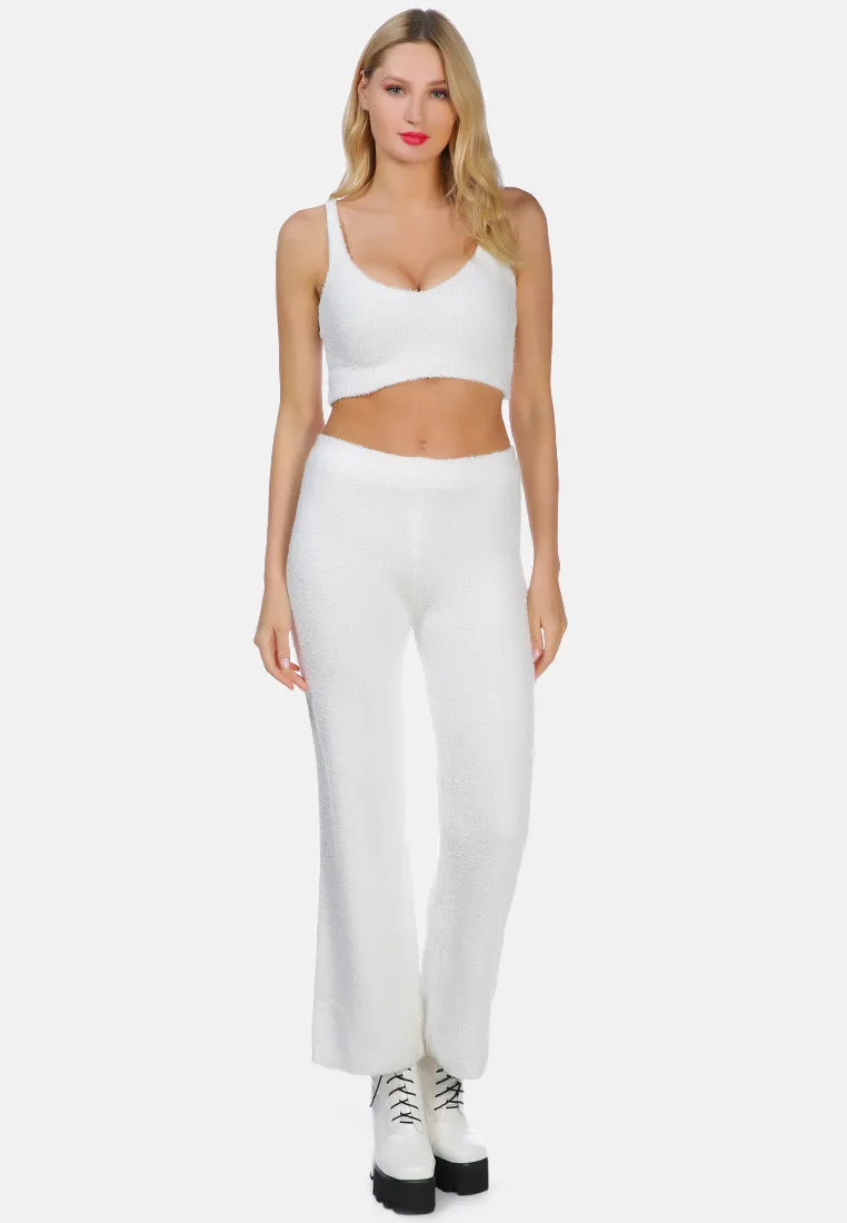 Solid Casual Wide Leg Trousers By Ruw