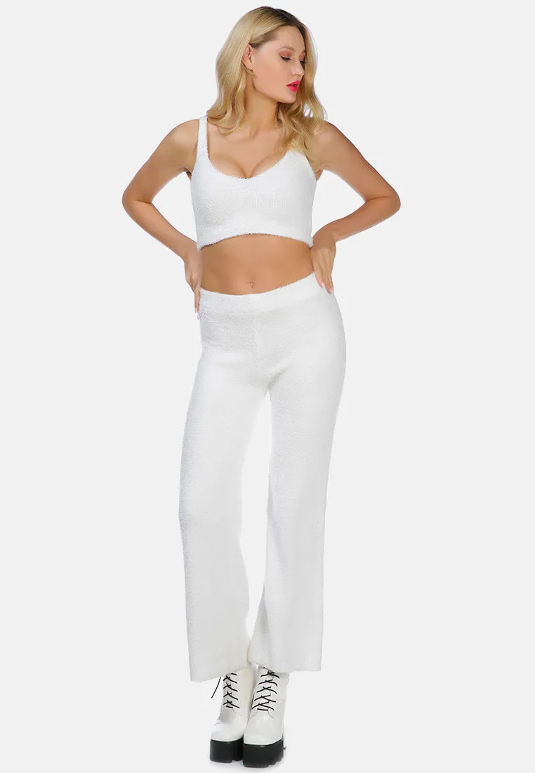 Solid Casual Wide Leg Trousers By Ruw