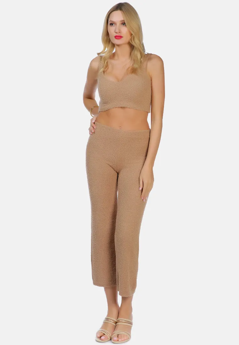 Solid Casual Wide Leg Trousers By Ruw