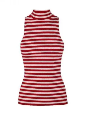 Striped turtleneck tank top 270045