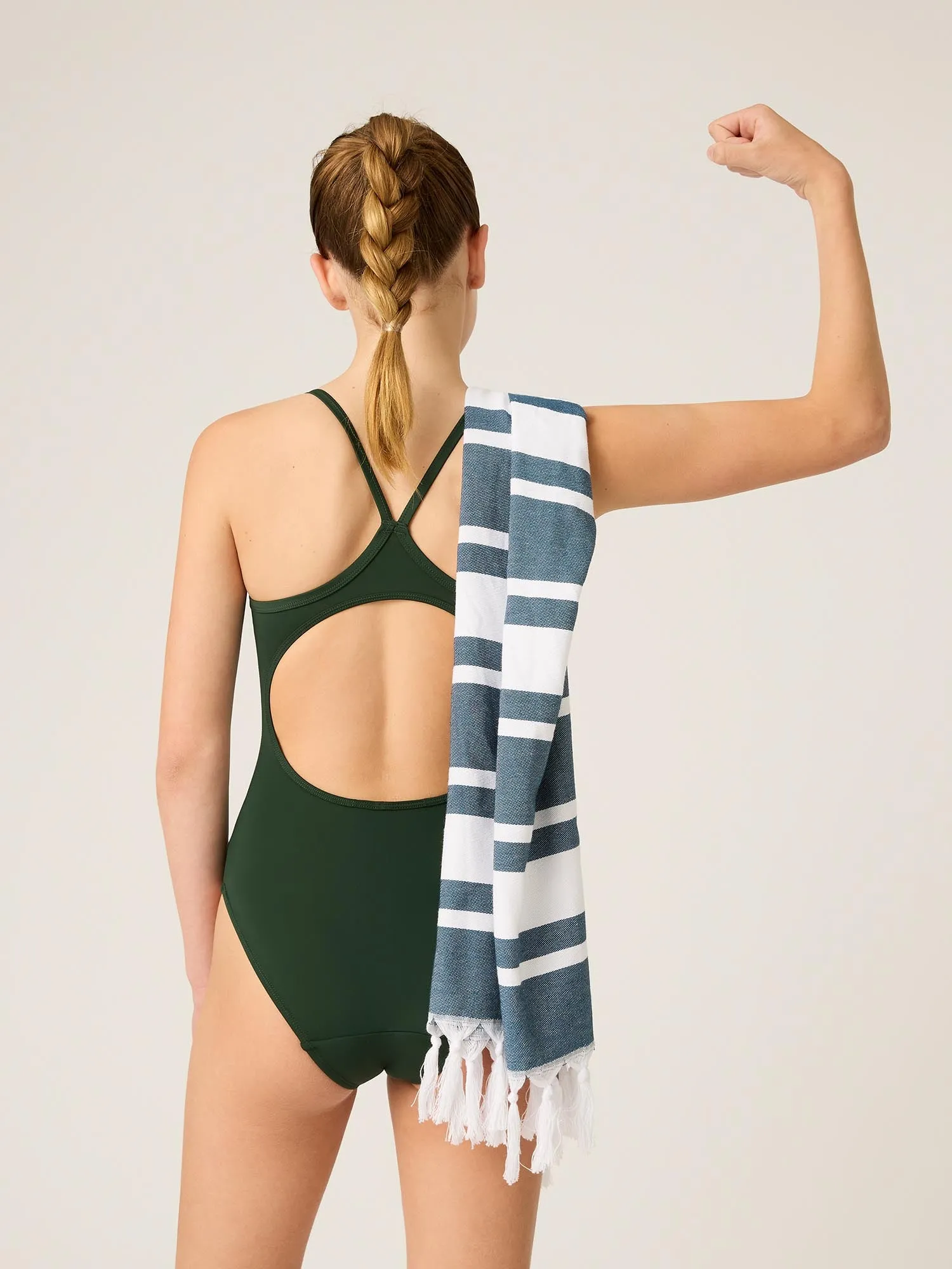 Teen Swimwear Performance One Piece Light-Moderate Forest Green