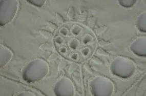 Tone-on-Tone Floral Eyelet Drapery Panel