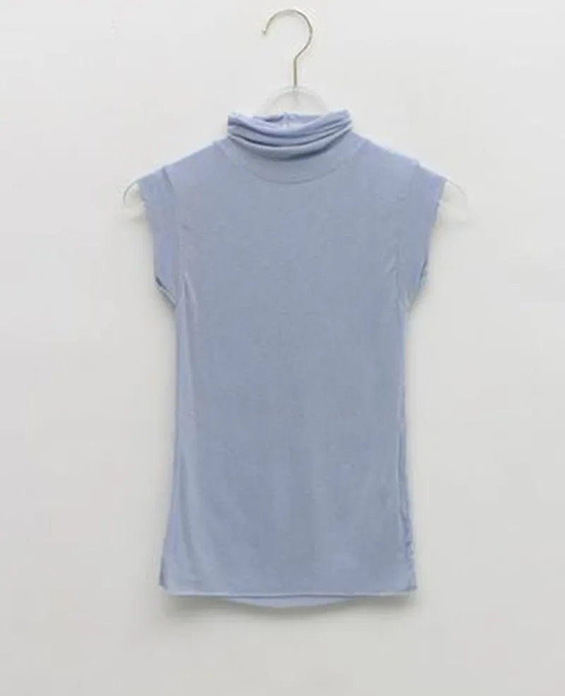Turtleneck Sleeveless Tops