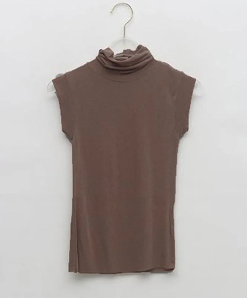 Turtleneck Sleeveless Tops