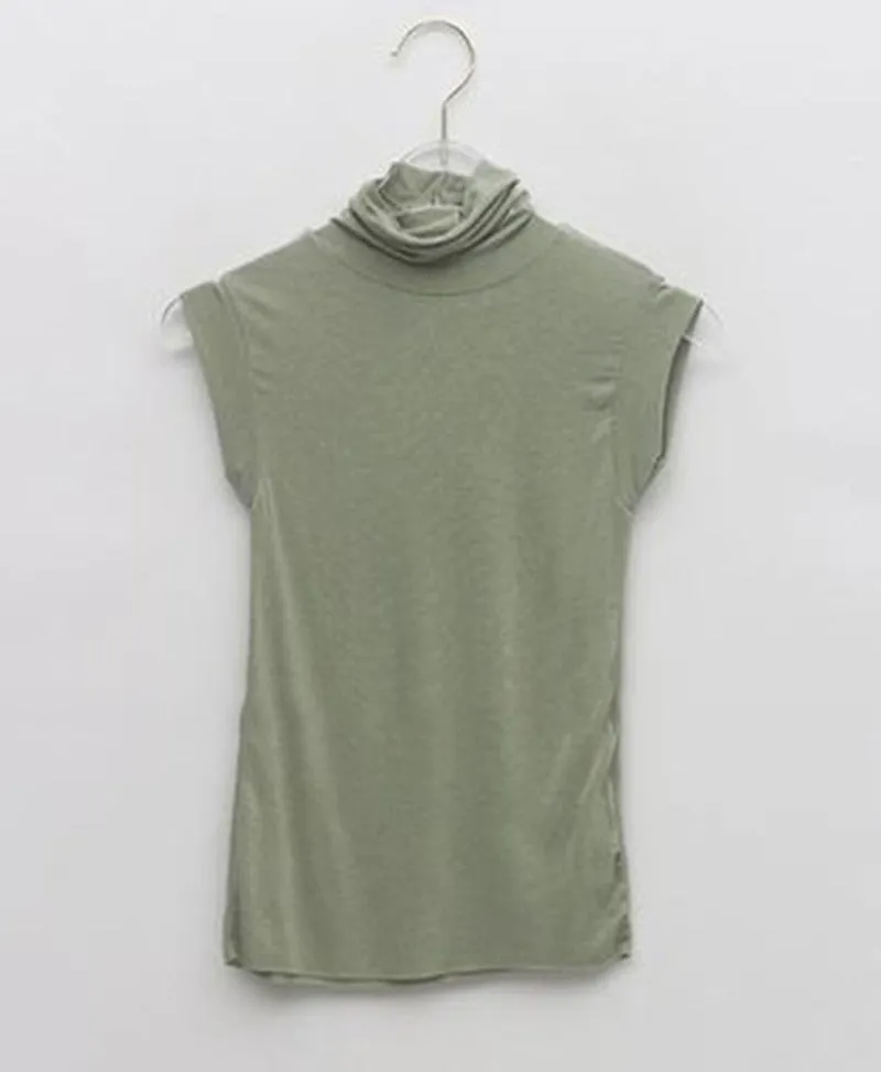 Turtleneck Sleeveless Tops