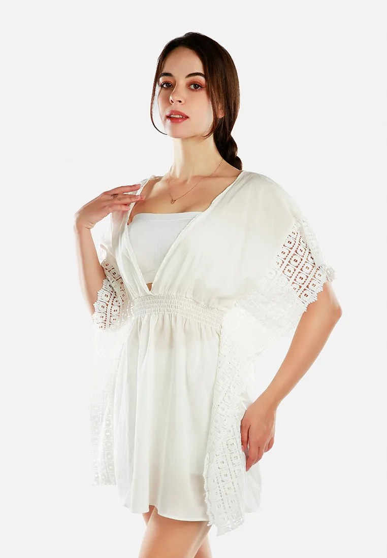 V-Neck Summer Poncho Dress