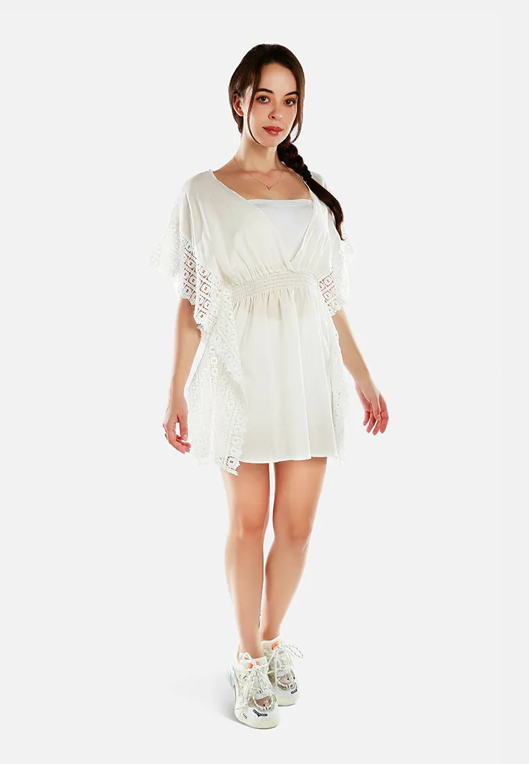 V-Neck Summer Poncho Dress