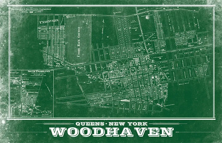 Woodhaven Vintage Remixed Map