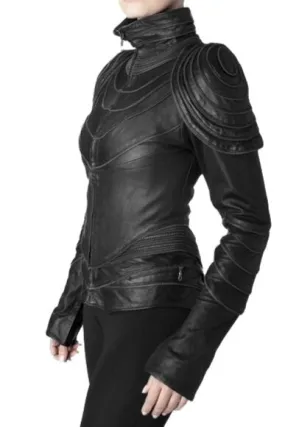 Zipper Sheepskin Leather Jacket