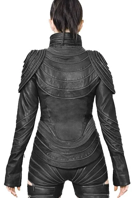 Zipper Sheepskin Leather Jacket